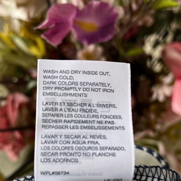 •TOMMY HILFIGER• Girls Navy/White Patterned Dress - Size Medium (8-10) - Picture 9 of 11